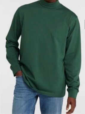 Uniqlo Men Forest Green Turtleneck Sweater